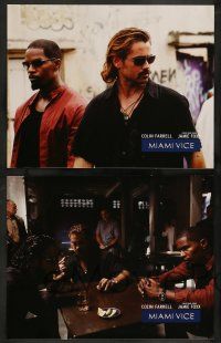 2w257 MIAMI VICE 8 LCs '06 Jamie Foxx & Farrell as Crockett & Tubbs, crime fighting duo!