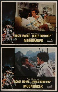 2w268 MOONRAKER 8 LCs '79 Roger Moore as James Bond, Richard Kiel, Lois Chiles