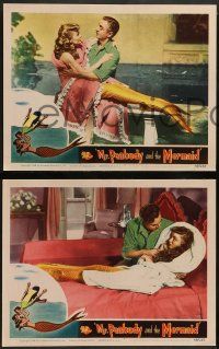 2w451 MR. PEABODY & THE MERMAID 7 LCs '48 William Powell & pretty mermaid Ann Blyth, fantasy!