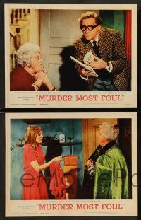 2w272 MURDER MOST FOUL 8 LCs '64 Margaret Rutherford as Agatha Christie's Miss Marple, Ron Moody!