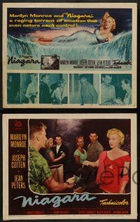 2w279 NIAGARA 8 LCs '53 sexy Marilyn Monroe shown on most cards, Joseph Cotten, Jean Peters!