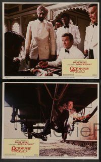 2w287 OCTOPUSSY 8 LCs '83 Roger Moore as James Bond 007, Maud Adams, Louis Jourdan