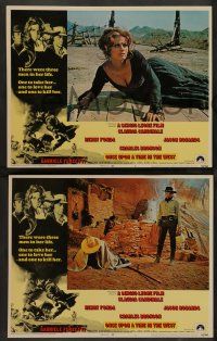 2w785 ONCE UPON A TIME IN THE WEST 3 LCs '69 Sergio Leone, Claudia Cardinale, Henry Fonda!