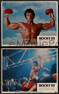 2w330 ROCKY III 8 LCs '82 Sylvester Stallone, Carl Weathers, Mr. T, Talia Shire, boxing!