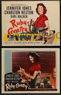 2w336 RUBY GENTRY 8 LCs '53 sleazy bad girl Jennifer Jones, Charlton Heston, directed by King Vidor