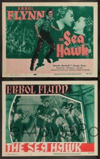 2w343 SEA HAWK 8 LCs R56 Michael Curtiz directed, swashbuckler Errol Flynn, Brenda Marshall!
