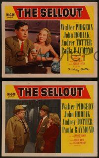 2w670 SELLOUT 4 LCs '52 John Hodiak, Mitchell, Malden, one signed by Audrey Totter!