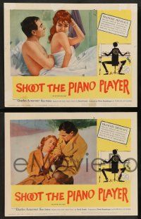 2w573 SHOOT THE PIANO PLAYER 5 LCs '62 Francois Truffaut's Tirez sur le pianiste, Charles Aznavour