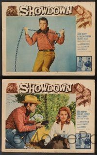 2w538 SHOWDOWN 6 LCs '63 Audie Murphy, pretty Kathleen Crowley, great cowboy images!