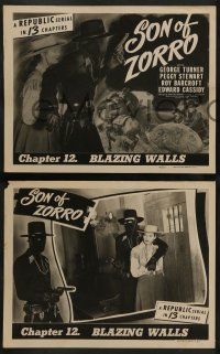 2w682 SON OF ZORRO 4 chapter 12 LCs '47 masked George Turner in title role, cool Republic serial!
