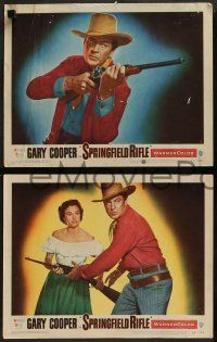 2w358 SPRINGFIELD RIFLE 8 LCs '52 cool western cowboy Gary Cooper & pretty Phyllis Thaxter!