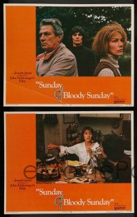 2w369 SUNDAY BLOODY SUNDAY 8 LCs '71 directed by John Schlesinger, Glenda Jackson, Peter Finch!