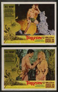 2w378 TARZAN & THE VALLEY OF GOLD 8 LCs '66 cool jungle action images of Mike Henry!