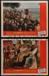 2w380 TEN COMMANDMENTS 8 LCs R66 Cecil B. DeMille classic starring Charlton Heston & Yul Brynner!