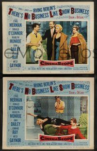 2w819 THERE'S NO BUSINESS LIKE SHOW BUSINESS 3 LCs '54 Marilyn Monroe with O'Connor, Ray & Gaynor!