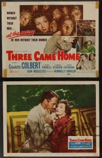 2w390 THREE CAME HOME 8 LCs '49 images of Claudette Colbert, women without their men, cool tc art!