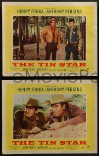 2w397 TIN STAR 8 LCs '57 cowboys Henry Fonda & Anthony Perkins in western action!