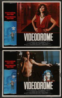 2w410 VIDEODROME 8 LCs '83 director David Cronenberg, James Woods, Debbie Harry, sci-fi thriller!