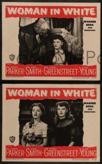 2w702 WOMAN IN WHITE 4 LCs '48 Eleanor Parker, Alexis Smith, Sidney Greenstreet, Gig Young