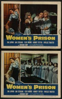2w704 WOMEN'S PRISON 4 LCs '54 sexy convicts Cleo Moore & Ida Lupino with incarcerated women!