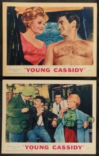 2w429 YOUNG CASSIDY 8 LCs '65 John Ford, bellowing, brawling, womanizing Rod Taylor, Julie Christie