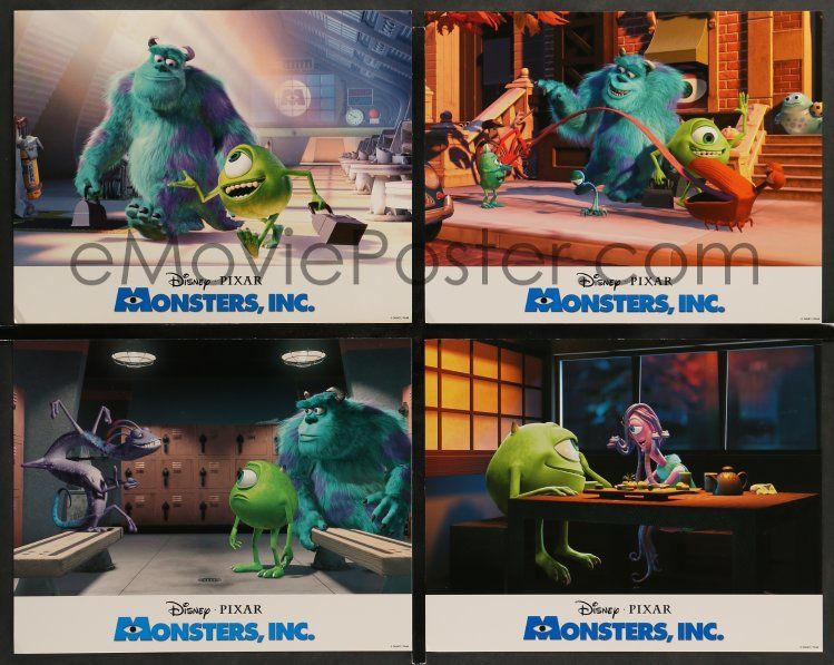 : 2w040 MONSTERS, INC. 9 LCs '01 Disney & Pixar computer  animated CGI cartoon!