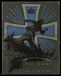 2x827 ALL QUIET ON THE WESTERN FRONT English souvenir program book '30 different E.M. cover art!