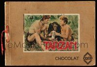 2x561 TARZAN French 10x14 chocolate card album '40s from Tarzan Finds a Son, Weissmuller!