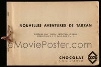 2x560 TARZAN French 10x14 chocolate card album '40s from Sol Lesser Tarzan RKO movies, Weissmuller