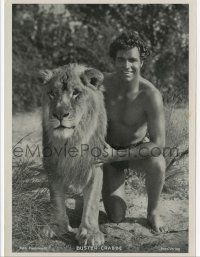 2x036 BUSTER CRABBE 5x7 German Ross postcard '33 as Kaspa the Lion Man in King of the Jungle!