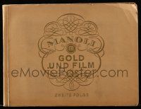 2x019 MANOLI GOLD UND FILM 2nd series German 9x12 cigarette card album '30s 168 cards on 38 pages!