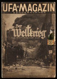 2x102 DER WELTKRIEG 1. TEIL - DES VOLKES HELDENGANG German program + herald '27 World War I silent