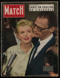 2x670 PARIS MATCH French magazine July 7, 1956 Marilyn Monroe & Arthur Miller + Audrey Hepburn!