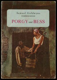 2x255 PORGY & BESS German souvenir program book '59 Sidney Poitier, Dorothy Dandridge, Sammy Davis
