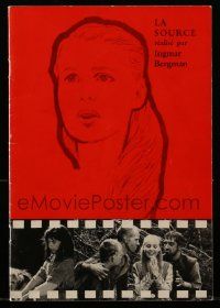 2x538 VIRGIN SPRING French promo brochure '61 Ingmar Bergman's Jungfrukallan, Von Sydow, Valberg