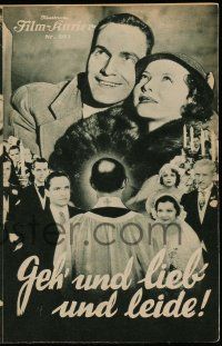 2x375 MERRILY WE GO TO HELL Austrian program '34 different images of Sylvia Sidney & Fredric March