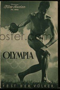 2x380 OLYMPIAD Austrian program '38 Part I of Leni Riefenstahl's 1936 Berlin Olympics documentary!