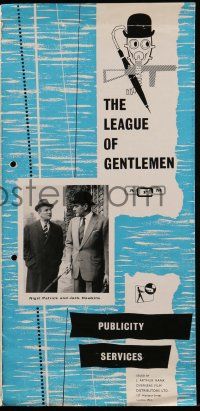 2x879 LEAGUE OF GENTLEMEN English pressbook + promo brochure '60 Jack Hawkins, Basil Dearden