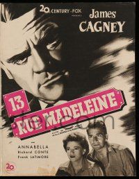 2x565 13 RUE MADELEINE French pb '46 art of James Cagney who must stop double agent Conte!