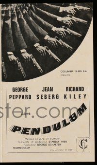 2x615 PENDULUM French pb '69 George Peppard, Jean Seberg, how far can a policeman go?
