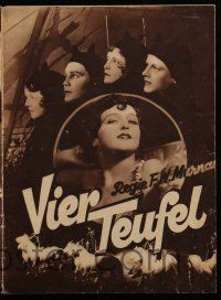 2x043 4 DEVILS German program '29 F.W. Murnau, different images of circus acrobat Janet Gaynor!