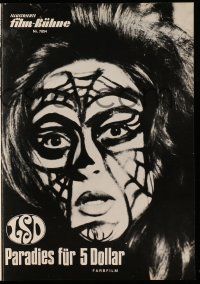 2x044 ACID German program '68 LSD, wild different images of crazed drug users, body painting!