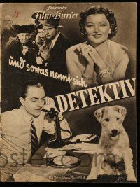 2x047 AFTER THE THIN MAN German program '38 different images of William Powell, Myrna Loy & Asta!