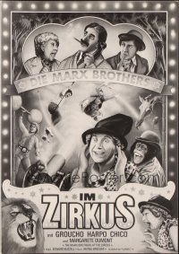 2x054 AT THE CIRCUS German program R70s Groucho, Chico & Harpo, Marx Brothers, different art!