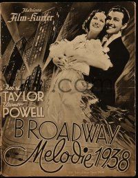 2x072 BROADWAY MELODY OF 1938 German program '38 Robert Taylor, Eleanor Powell, cool & different!
