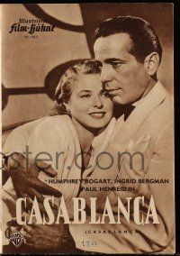 2x084 CASABLANCA German program '52 Humphrey Bogart, Ingrid Bergman, Curtiz classic, different!
