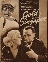 2x088 CHINA SEAS German program '36 Clark Gable, sexy Jean Harlow, Beery, many different images!