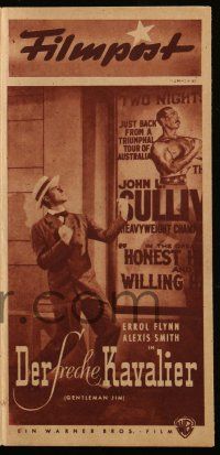 2x117 GENTLEMAN JIM German program '47 Errol Flynn as boxer James J. Corbett, Ward Bond, different