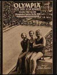 2x175 OLYMPIA PART TWO: FESTIVAL OF BEAUTY Film-Kurier German program '38 Riefenstahl, Olympics!