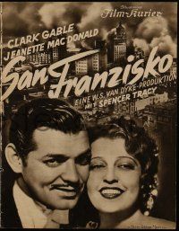 2x203 SAN FRANCISCO German program '36 different images of Clark Gable & sexy Jeanette MacDonald!